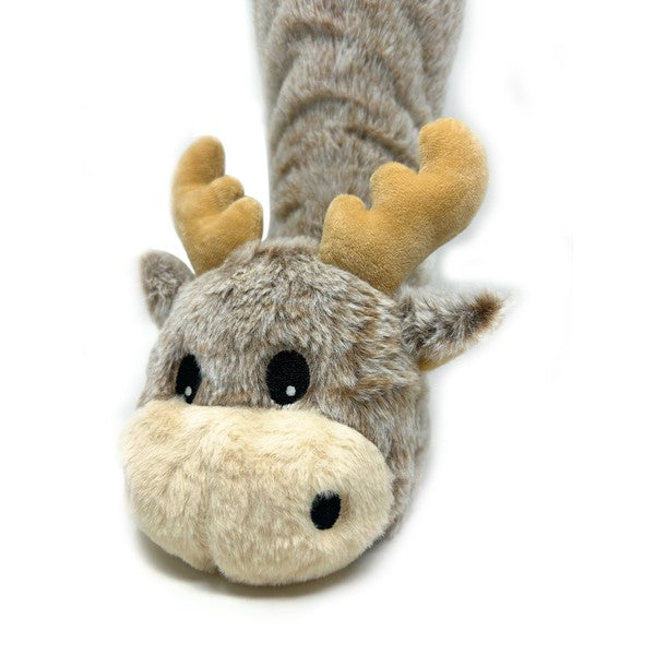 Moose Up - Women's Plush Animal Slipper Socks